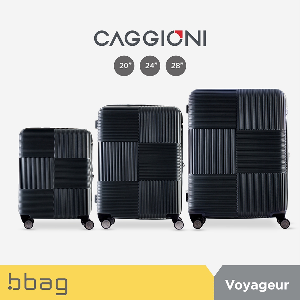 CAGGIONI กระเป๋าเดินทาง  รุ่นโวยาจเกอร์ 15082 - สีดำ