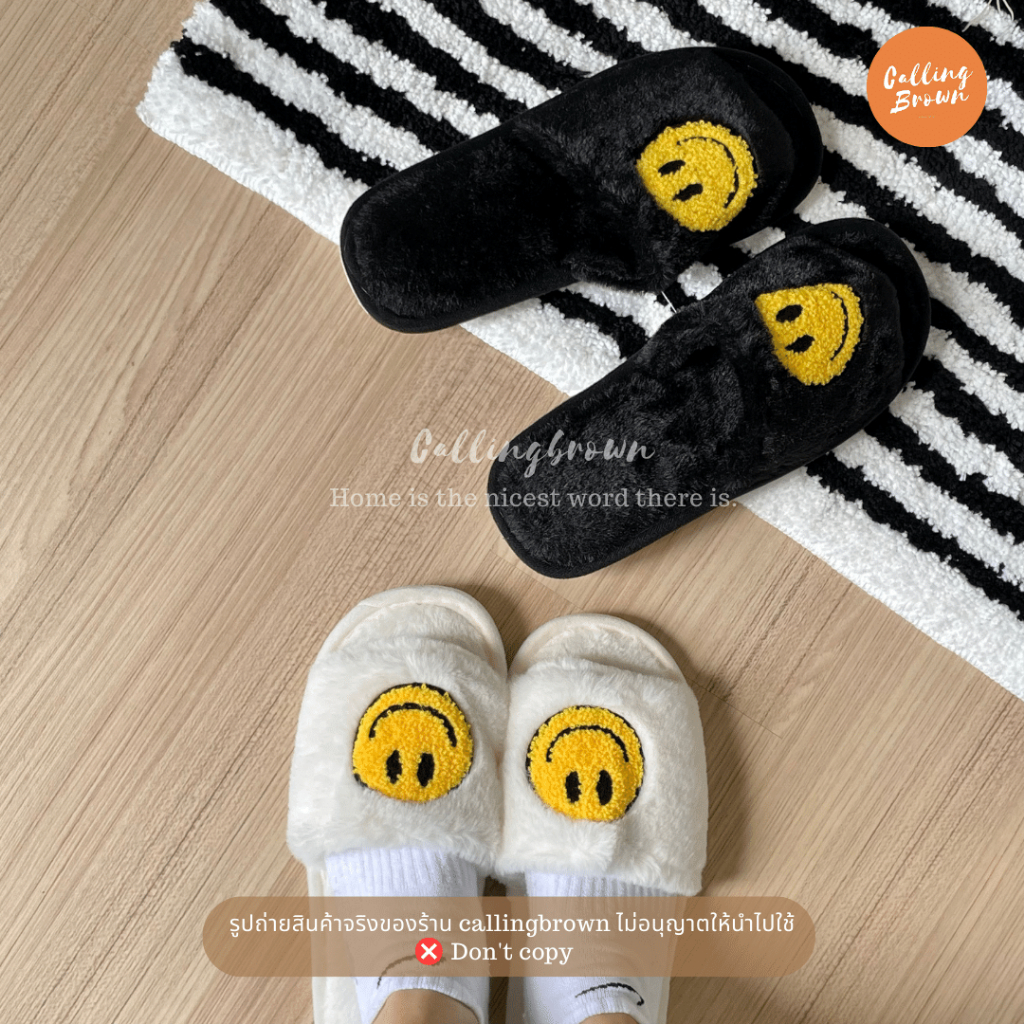 callingbrown [ พร้อมส่ง ] รองเท้า ใส่ในบ้าน slipper