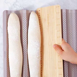 Baguette Flipping Board Bread Dough Transfer Board ไม้พลิกบาแกต แบรนด์ Rocksheat / Chefmade wk9979