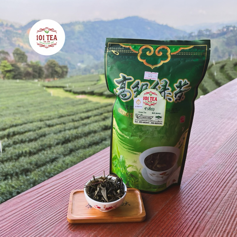 ไร่ชา 101 ชาเขียวอูหลง ชาเขียว ขนาด 100g. loose leaf Oolong Green Tea 綠茶 泰国茶
