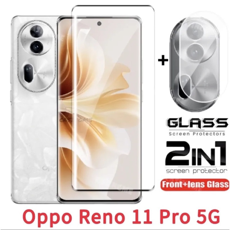 [ส่งจากไทย เร็ว 1-2วัน] 2in1 OPPO Reno11Pro 5G Reno 11 5G ฟิล์มเลนส์กล้อง + ฟิล์มกระจกเต็มจอขอบดำ Reno 10 Pro Reno 8T