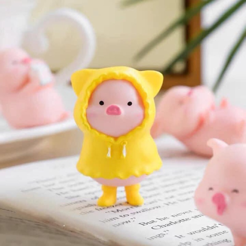[พร้อมส่ง]หมูน้อยชุดกันฝน 6 ตัว ตุ๊กตาตกแต่งบ้าน จัดสวน ราคา ถูกที่สุด ดีลบีเคเค แกลเลอรีภาพที่ 5
