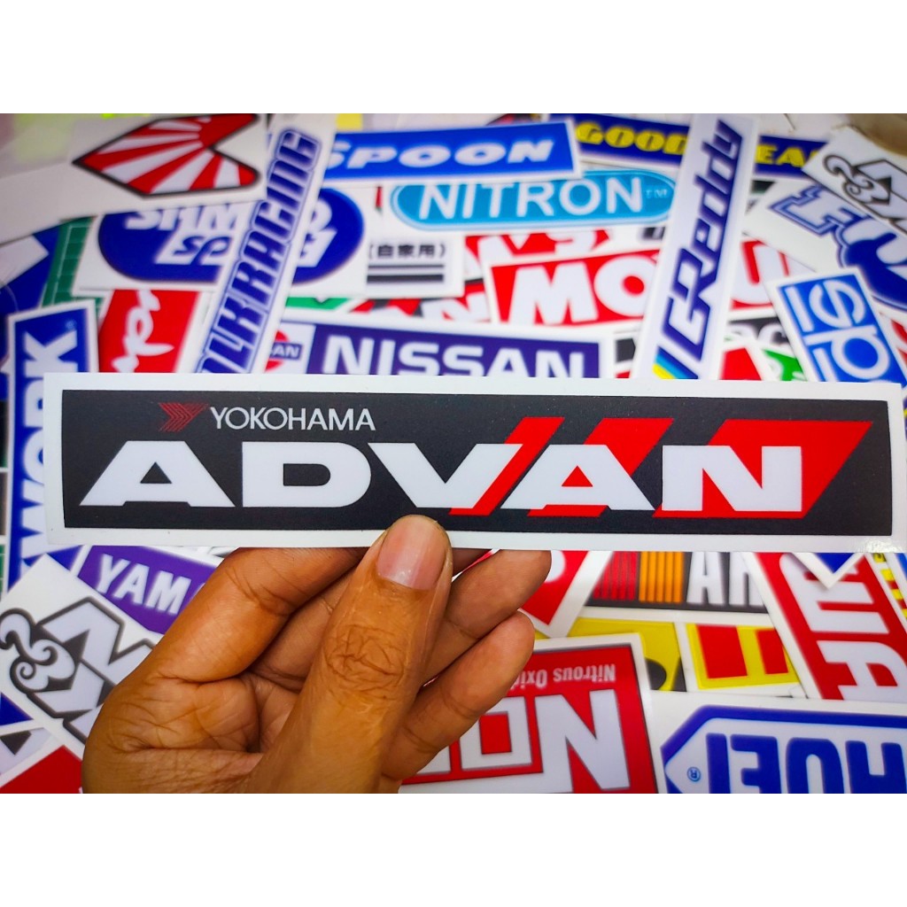 สติ๊กเกอร์ติดรถ ADVAN เคลือบกันรอย กันน้ำ เกรด 2 ปี ขนาด 17.8x3 เซนติเมตร l ADVAN Sticker