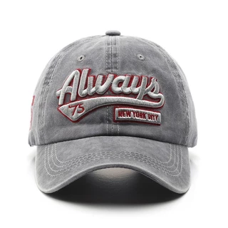หมวกเบสบอล แบบนิ่ม ปักAlways 6สี คุณภาพสู สไตล์วินเทจ ผ้าฝ้าย 100%