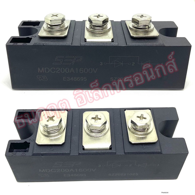 MDC200A1600V Power Diode MDC 200A 1600V Rectifier Module Battery Protect  ไดโอด กันย้อนพ่วงแบตเตอรี่