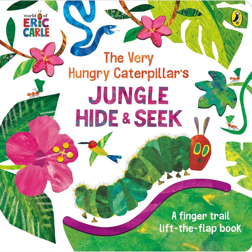 The Very Hungry Caterpillar's Jungle Hide and Seek หนังสือเด็ก เปิด ปิด ภาษาอังกฤษ บอร์ดบุ๊ค Board book #16154 [Z]