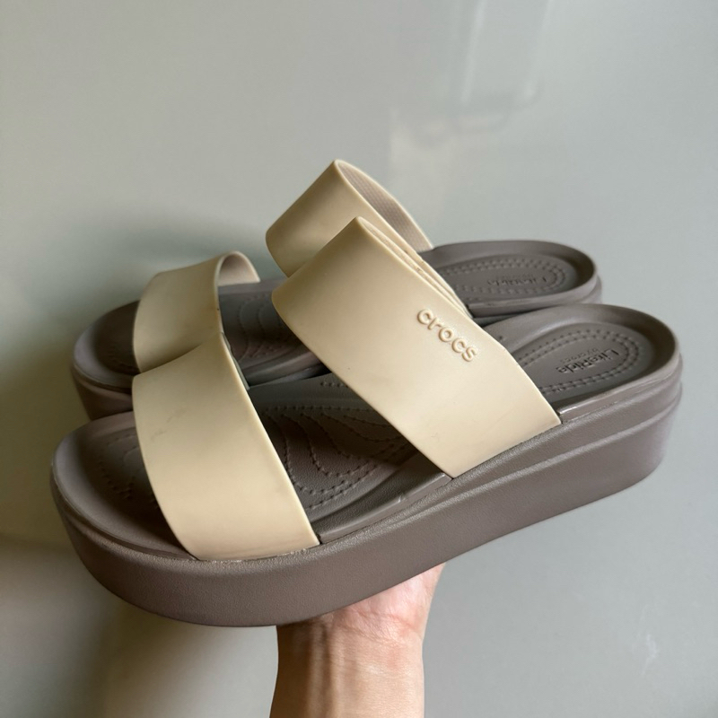 Crocs Brooklyn Mid Wedge Sandals รองเท้าผู้หญิงมือสองของแท้ sz.38