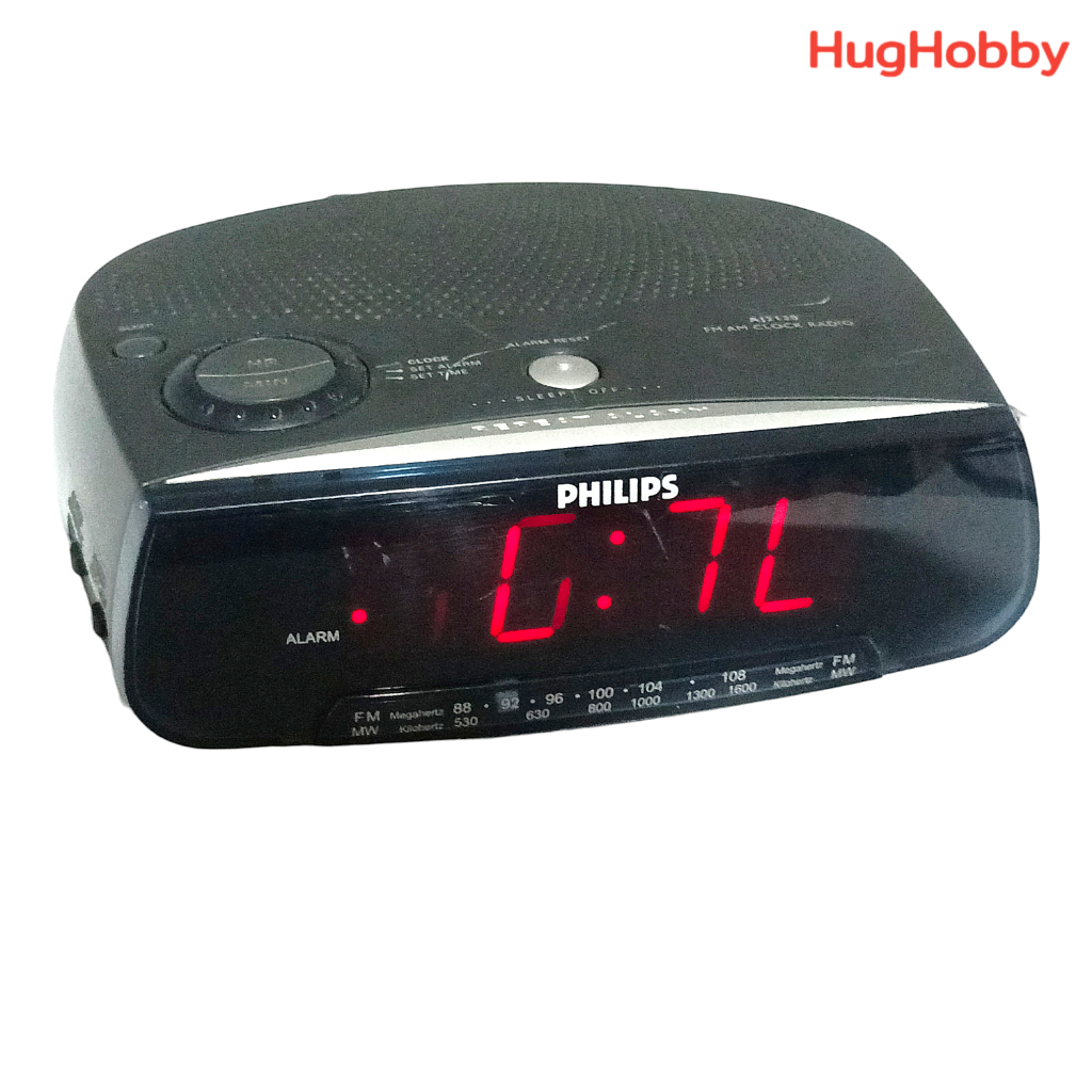 [ซาก/อะไหล่] Philips AJ3120/00 นาฬิกาเสีย ฟังวิทยุได้ปกติ FM/AM Clock Radio