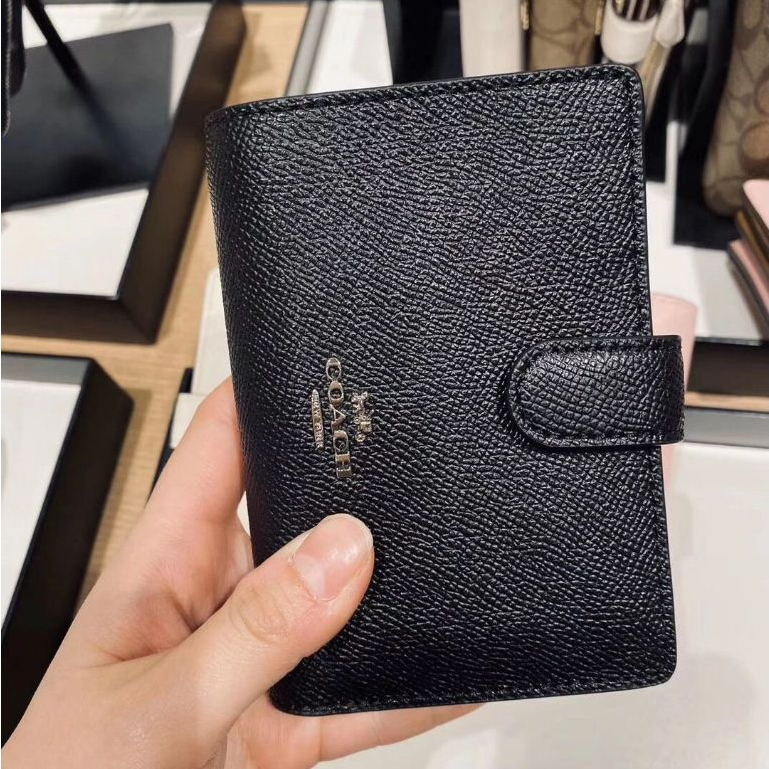 Medium Corner Zip Wallet F53562 F53436 ผู้หญิง กระเป๋าสตางค์ Coac h แท้ กระเป๋าใส่เหรียญ YKKซิป ปุ่มสแน็ป กระเป๋าเงิน