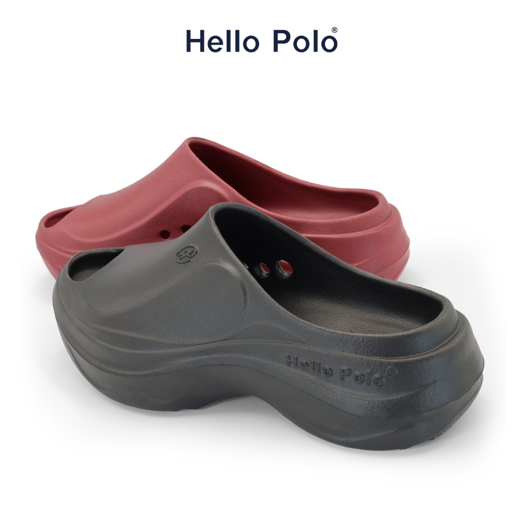 Hello Polo รุ่น HP8020 รองเท้าแตะ รองเท้าสวม รองเท้าสำหรับทุกเพศ แฟชั่น พื้นนิ่ม หนา 6 ซม.