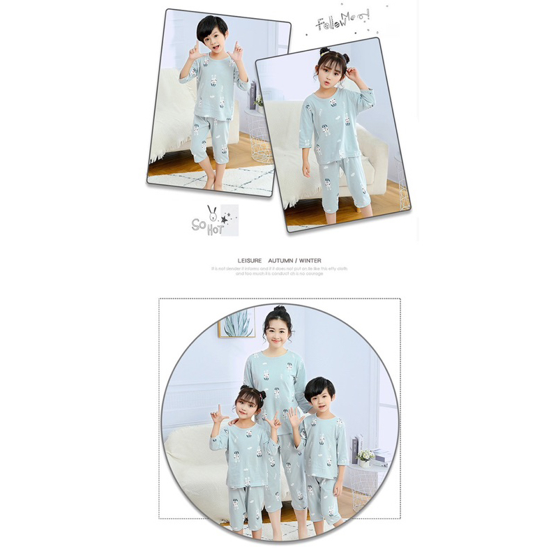 ชุดนอนเด็ก ไซส์100-160 สำหรับเด็ก2ขวบถึง12ปี ชุดน่ารักลายกาตูน