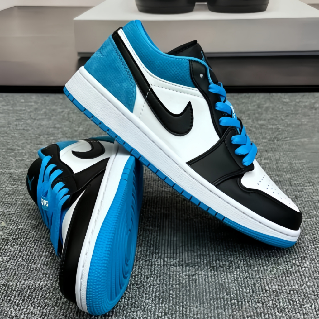 Nike Air Jordan 1 Low laser blue style Running shoes sneakers ของแท้ 100 %