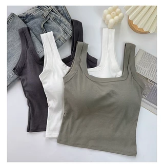 เสื้อกล้ามสายเดี่ยว เปิดหลัง เซ็กซี่ ไม่ต้องใส่เสื้อใน มีซับในตัว