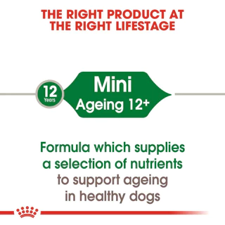 Royal Canin Mini Ageing 12+ บรรจุ 12 ซอง อาหารสุนัข อาหารเปียกในน้ำเกรวี่ สุนัขพันธุ์เล็ก 12 ปีขึ้น