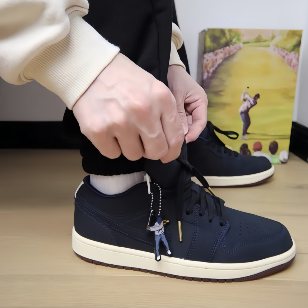 eastside golf x Nike Air Jordan 1 Low Dark blue style Running shoes sneakers ของแท้ 100 %