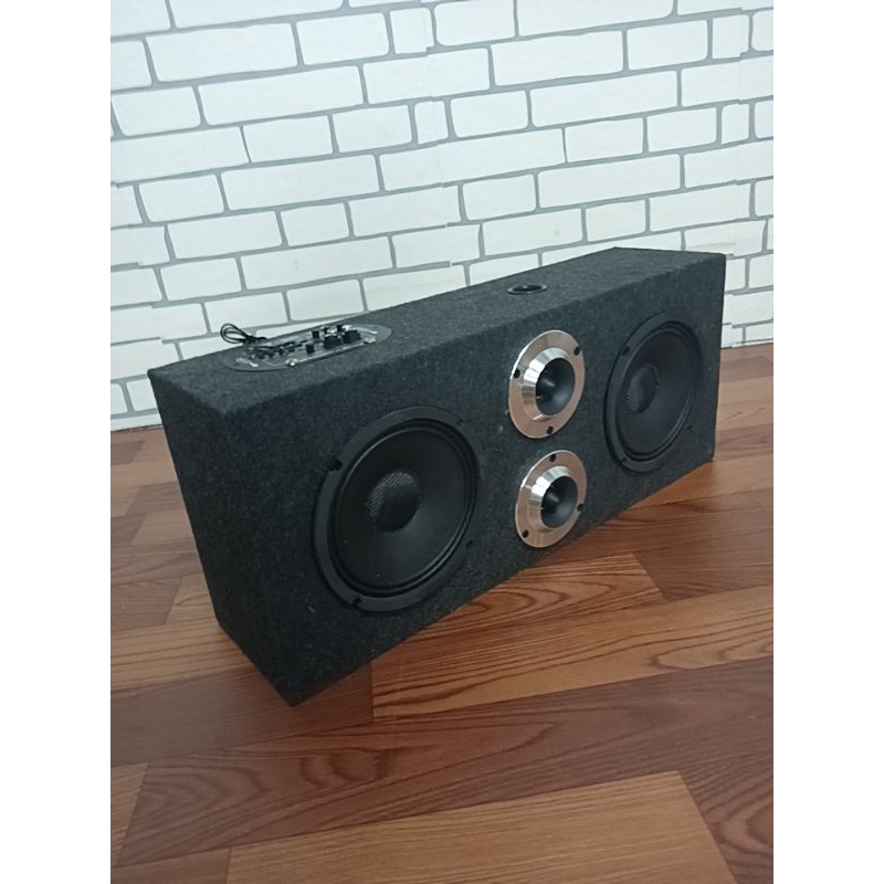 ลำโพงบลูทูธ ชุดพร้อมฟัง ดอก 6.5" ×2 ทวิตเตอร์ 4"×2 สายมิดโล สายพกพา