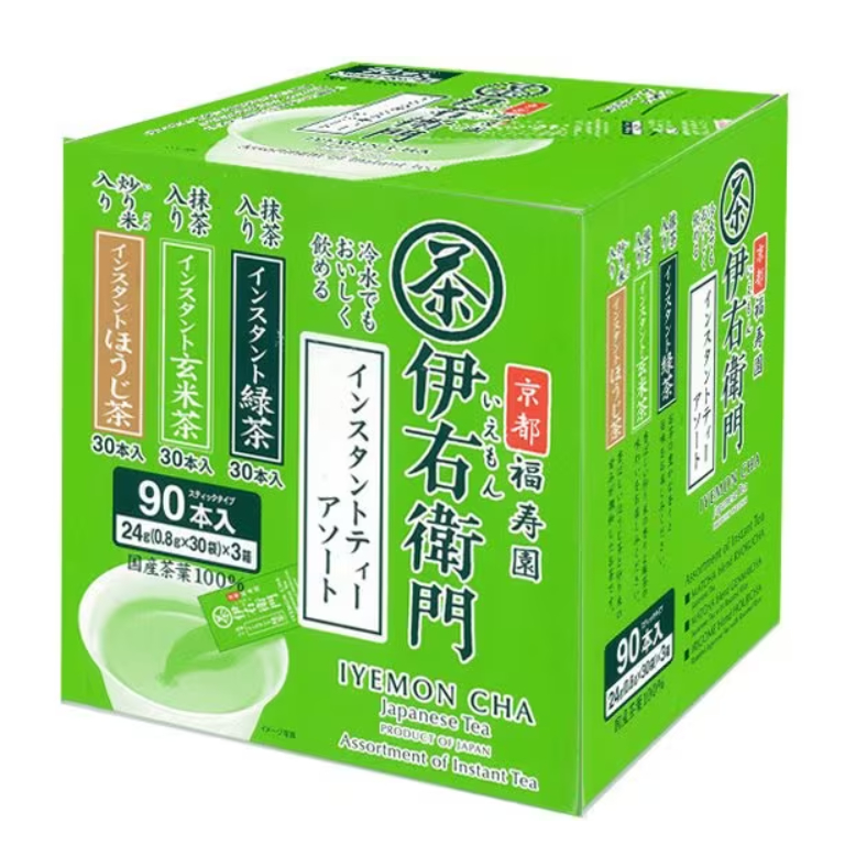 [Direct from Japan] IYEMON Cha Instant Tea 3 type Assorted Tea Powder 0.8g × 90P Japan NEW