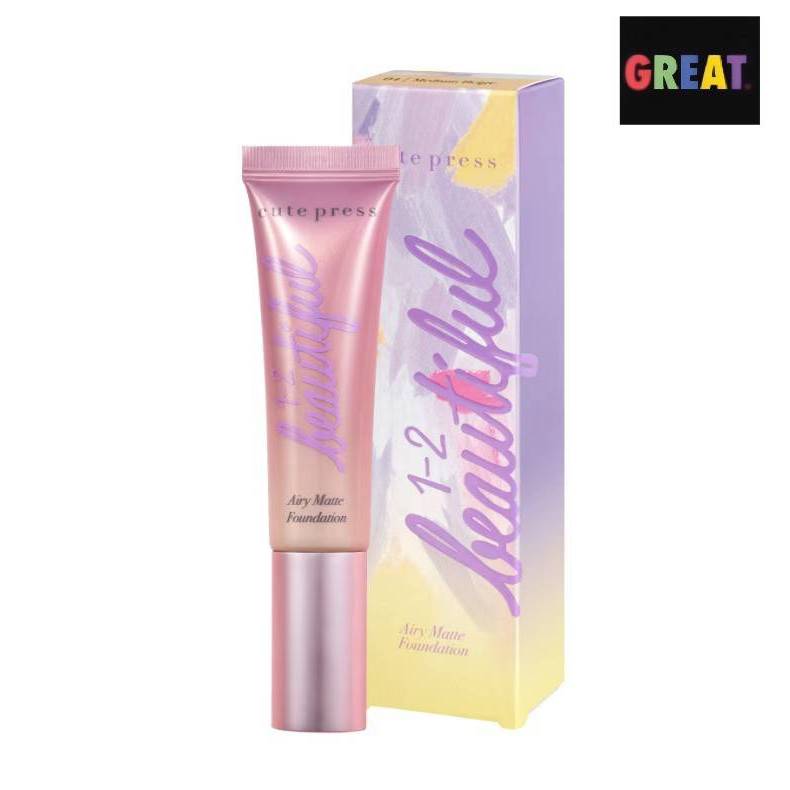 Cute Press 1-2-Beautiful Airy Matte Foundation 30g คิวท์เพรส รองพื้นเนื้อแมท