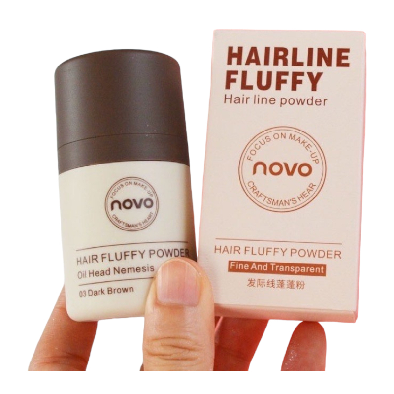 สินค้าพร้อมส่งจากไทย ปิดผมบาง novo hair line powder ที่ปิดเหม่ง ผงแป้งเพิ่มโวลุ่ม จัดเเต่งทรงผม No.5356