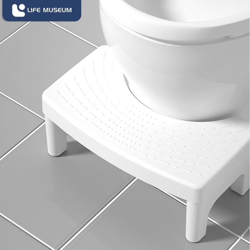 เก้าอี้วางเท้า Toilet Stool สำหรับนั่งขับถ่าย ในห้องน้ำ มีที่รองกันลื่น