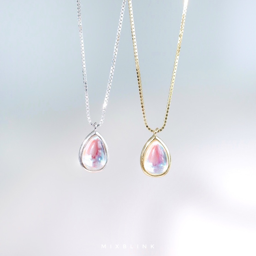 สร้อยคอ เงินแท้ 92.5% ส่งฟรี EMS ♡ รุ่น MixBlink Tifany ♡ - หยดน้ำ - รูปที่ 2