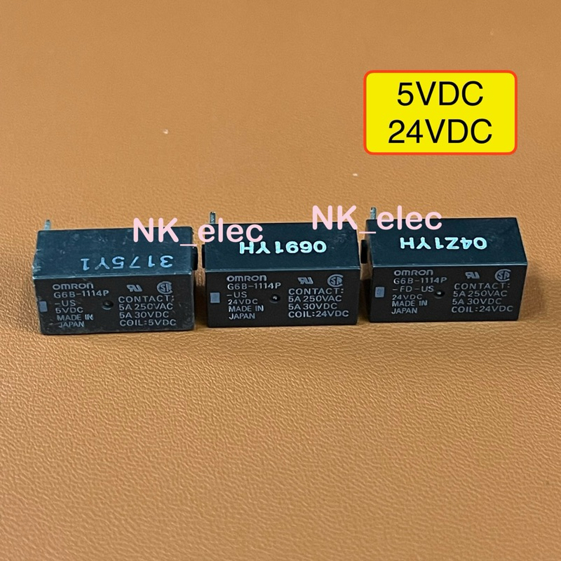 G6B-1114P-US , G6B-1114P-FD-US รีเรย์ OMRON ไฟ 12VDC 24VDC มีสินค้า พร้อมส่ง