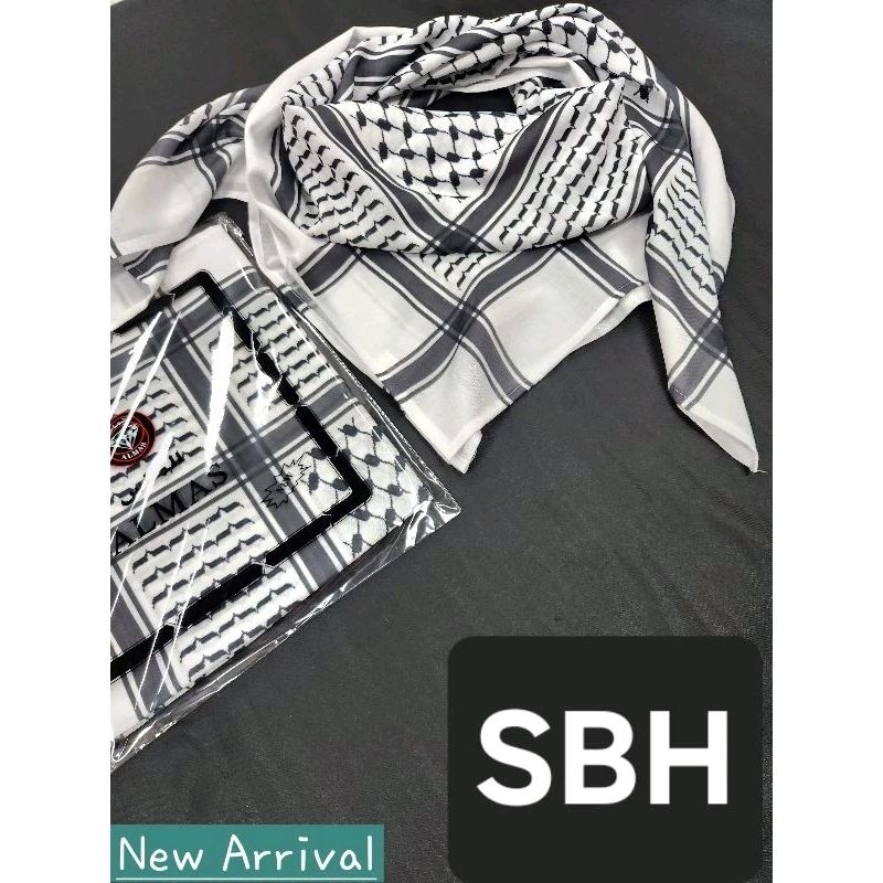 ผ้าโพกหัว ผ้าซีรบาน ผ้าสะระบั่น AROFAT PALESTINE ขนาด 48"*48"/54"*54"/ 58"*58"