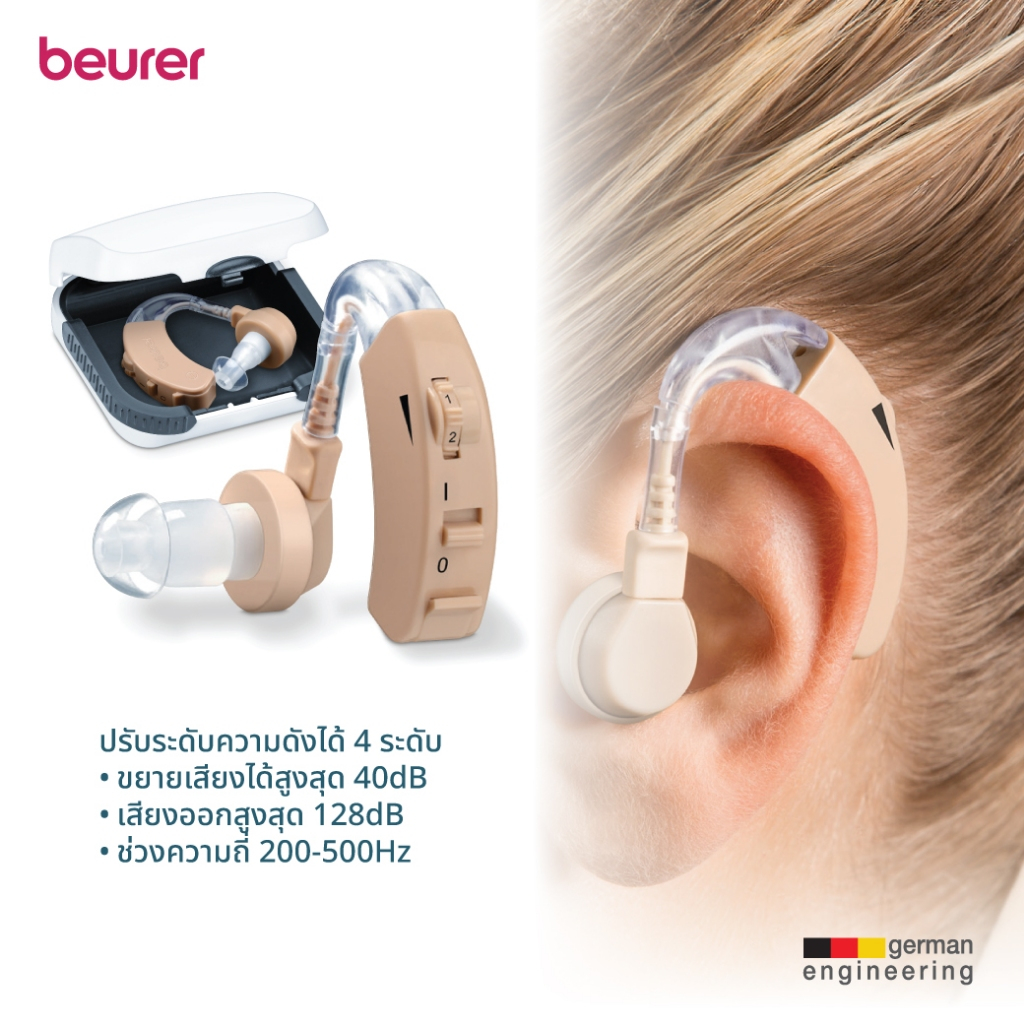Beurer เครื่องช่วยฟังสำหรับผู้สูงอายุ ช่วยขยายเสียง เสียงชัดเจน Hearing Amplifier รุ่น HA 20 [รับประกัน 3 ปี]