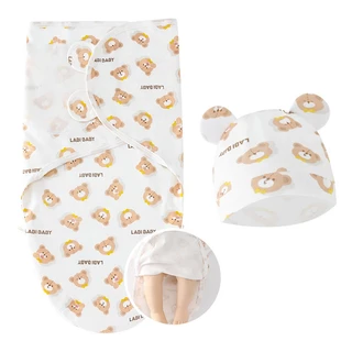 Babyonline(R312)F1F2 (ส่งด่วน1วัน)ถุงนอนเด็กแรกเกิดแบบรังไหมกันสดุ้ง ผ้าห่อตัว ผ้าห่มนอนเด็กทารกพร้อมหมวก ผ้าฝ้าย