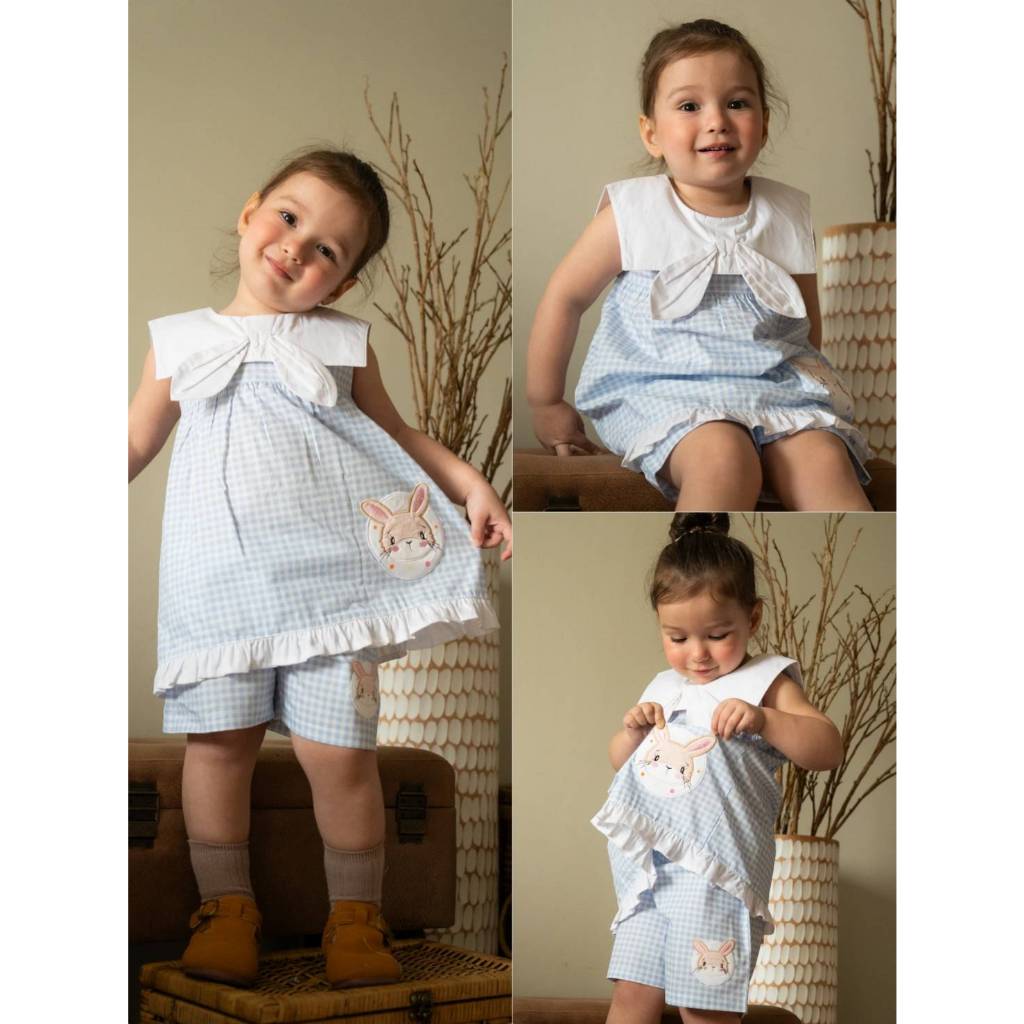 BNO - Little Bono ชุดเซ็ตเด็กผู้หญิง เสื้อแขนสั้น+กางเกงขาสั้น 1-5ขวบ