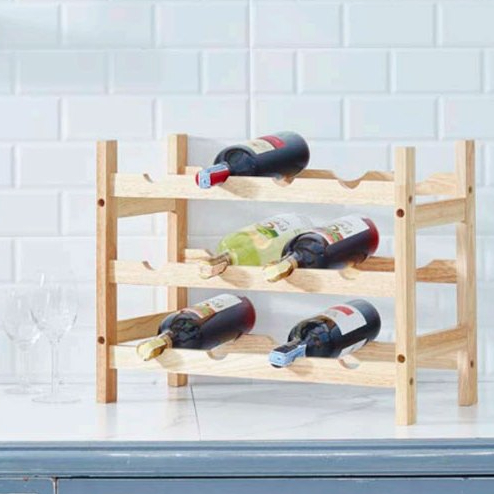 ชั้นวางขวดไวน์ 3-Tier Wine Rack