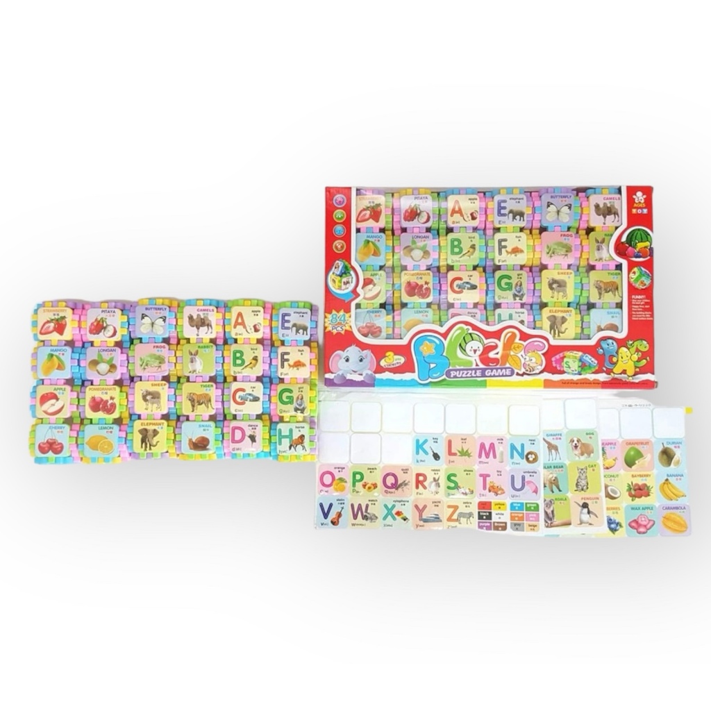 บล็อก ตัวต่อ ABC จิ๊กซอว์ Blocks Puzzle Game ของเล่นเด็กเสริมพัฒนาการ
