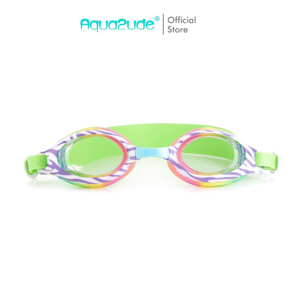 AQUA2UDE แว่นตาว่ายน้ำเด็กอัคควาทูด  ยอดฮิตจากอเมริกา สำหรับเด็ก 3 ขวบขึ้นไป  ZEBRA RAINBOW ใส่สบาย ของใช้เด็กน่ารัก