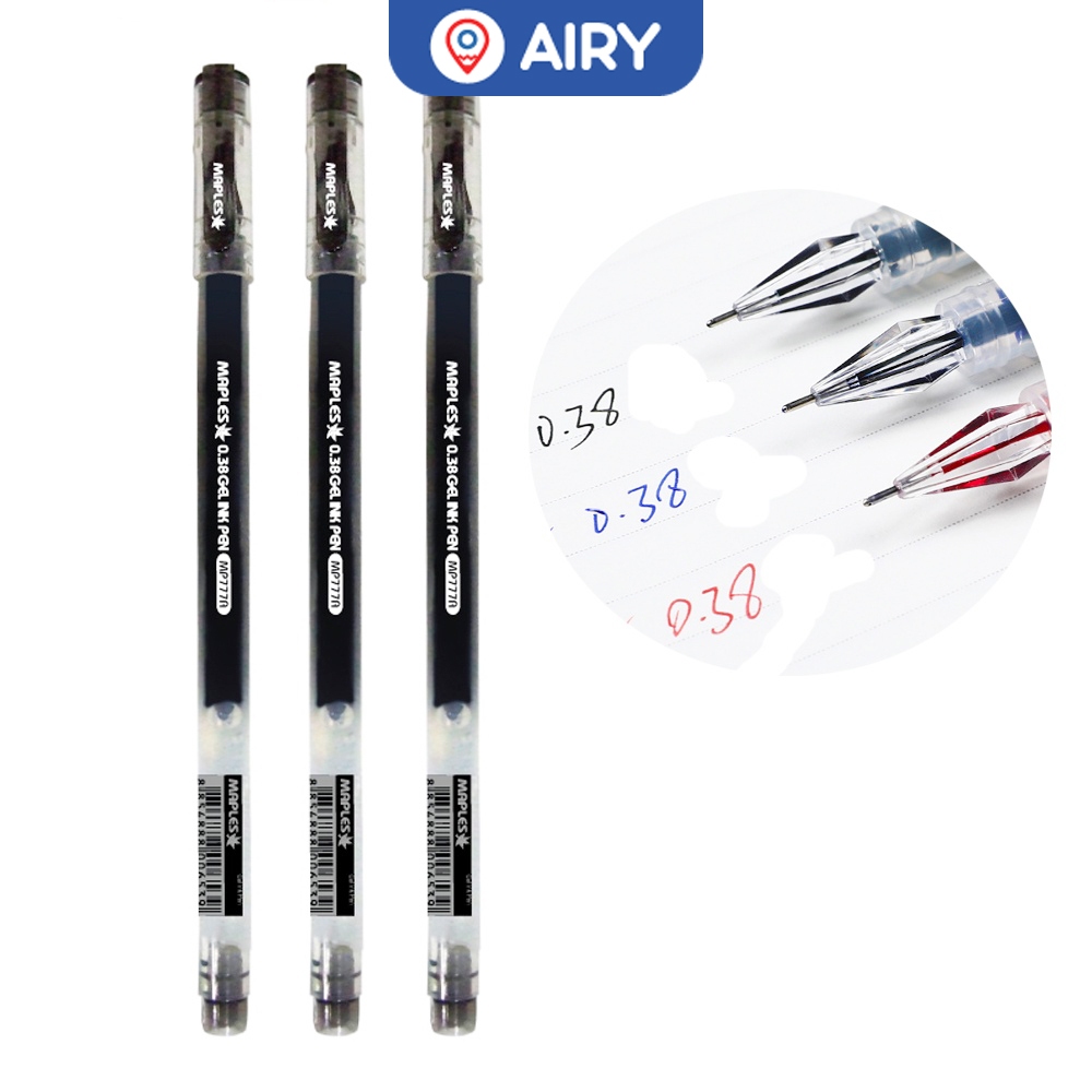 (K)ปากกาเจลหัวเพชร Maples ปากกา ปากกาเจล แบบปลอก เครื่องเขียน ขนาด 0.38mm (1 แท่ง) รุ่น MP-777A