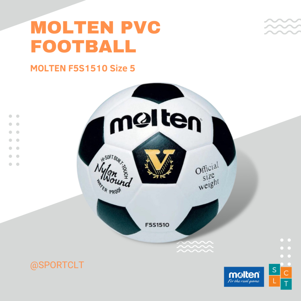 MOLTEN ลูกฟุตบอลหนังอัด PVC รุ่น F5S1510