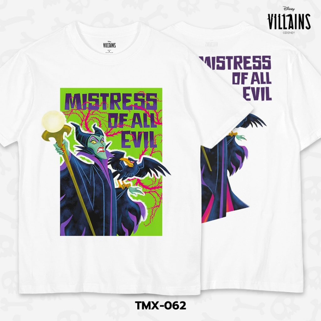 Power 7 Shop เสื้อยืดการ์ตูน "Maleficent" คอลเลคชั่น "Villains" ลิขสิทธิ์แท้ DISNEY (TMX-062)