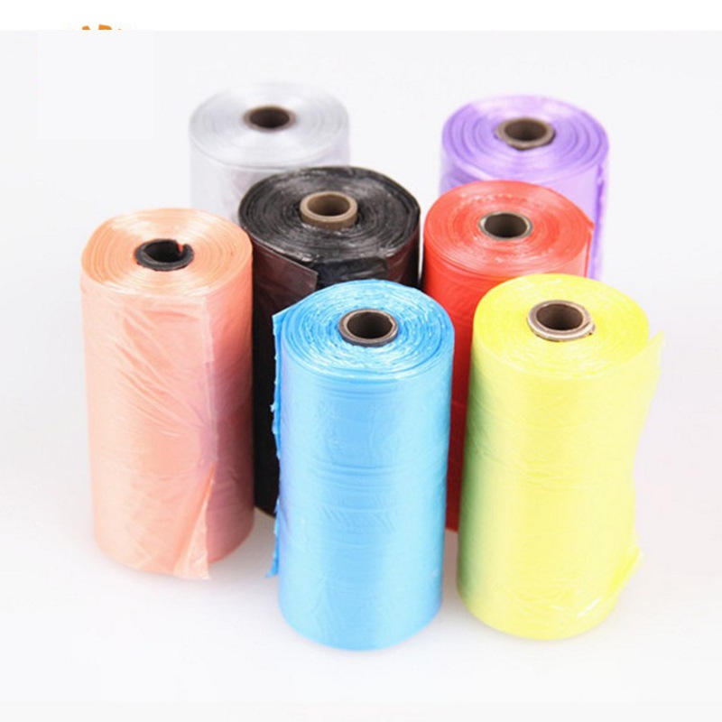 ถุงเก็บอึ ขี้หมา สัตว์เลี้ยง สุนัข แมว ถุงขยะพกพา (สุ่มสี)宠物垃圾袋 印花拾便袋 狗狗印花垃圾袋 脚印垃圾袋