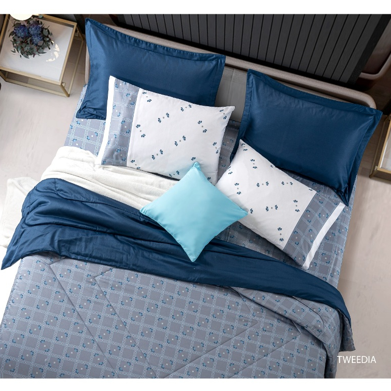 SANTAS ชุดเครื่องนอน ดีไซน์ TWEEDIA  6 ฟุต 10 ชิ้น ทอ 350 เส้นด้าย