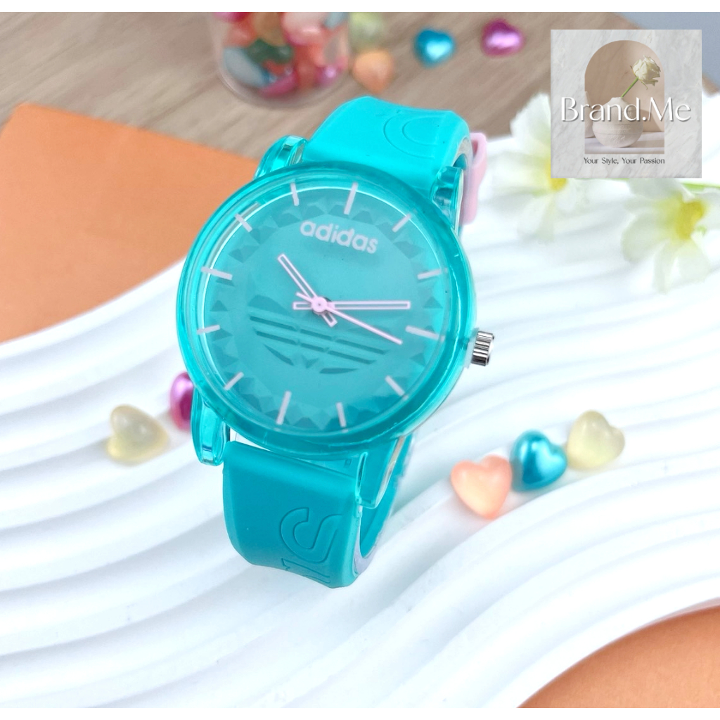 🎉 พร้อมส่ง นาฬิกาแฟชั่น Adidas  สายยาง งานสวย เก๋ เท่ห์/น่ารัก  สีสันสดใส  💗   พร้อมกล่อง