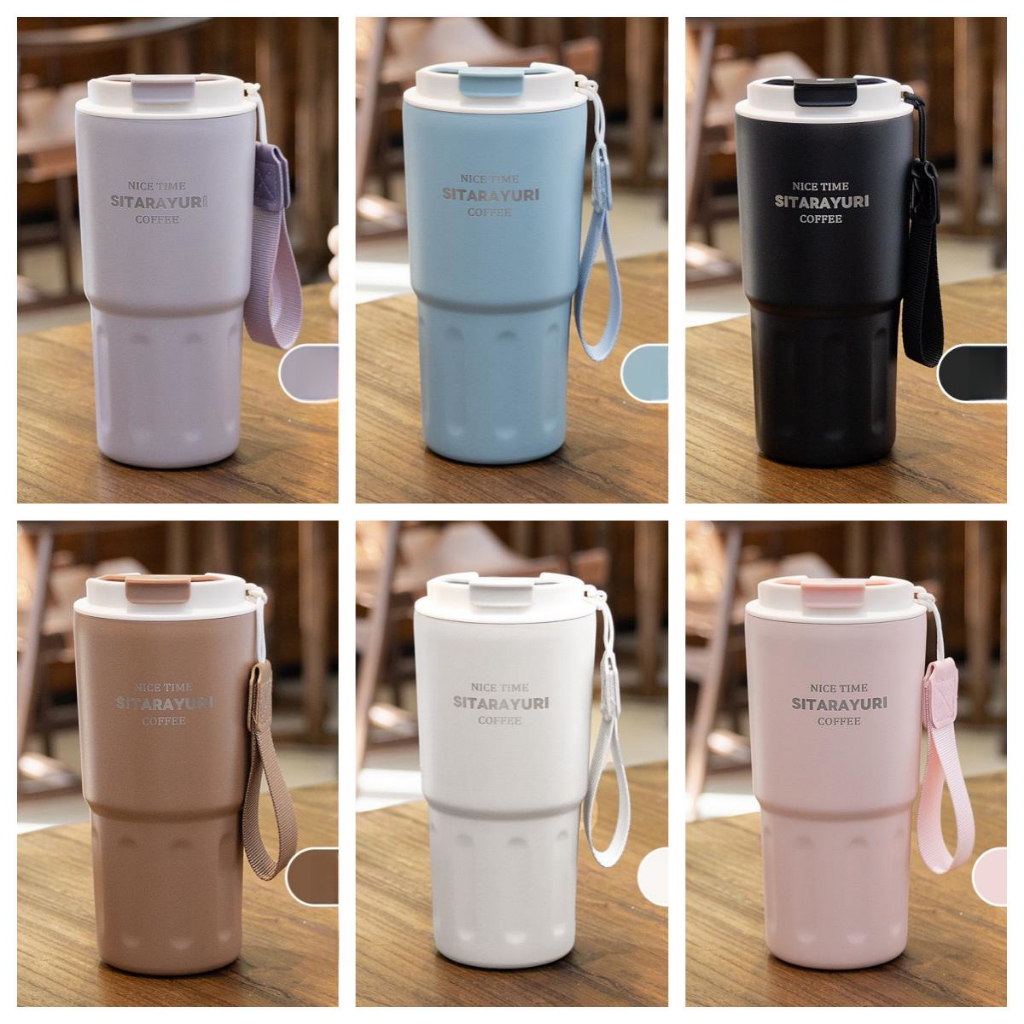 แก้วกาแฟเก็บอุณหภูมิ SITAYURI ขนาด600 ML สแตนเลส304อย่างดี