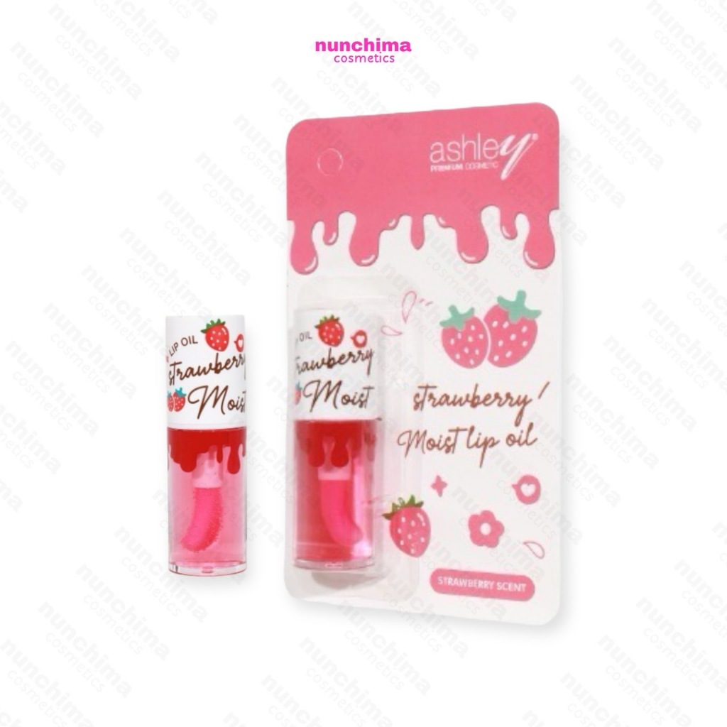 A-433 Ashley Strawberry and Peach Moist Lip Oil แอชลี่ย์ สตรอเบอรี่ แอนด์ พีช มอยส์ ลิป ออย