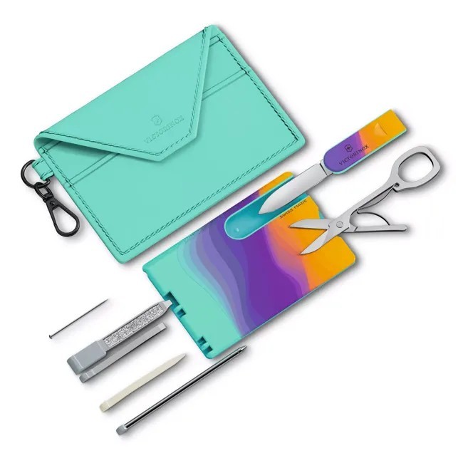 Victorinox Swiss Card Classic - 10 Functions in a Feminine Design (0.7100) | มีดพับสวิส มีดสวิส มีดพก