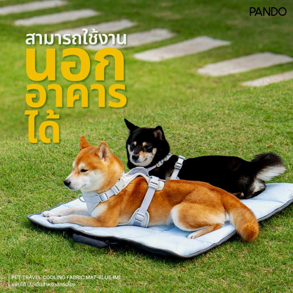 [สินค้าใหม่] PANDO Pet Travel Cooling Fabric Mat แพนโด้ เสื่อเย็นสำหรับสัตว์เลี้ยง thumbnail 4