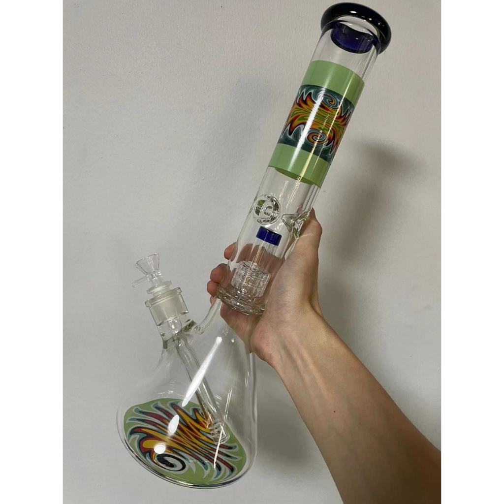บ้องแก้วใหญ่ 41-30cm หลอดแก้ว 14cm หนา 7mm พร้อมส่งจากไทย galss bong อุปกรณ์ครบชุดไม่ต้องซื้อเพิ่ม หนาขึ้น