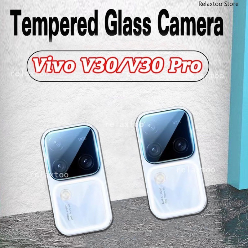 🇹🇭ส่งจากไทย ฟิล์มเลนส์กล้อง ฟิล์มกระจกครอบเลนกล้อง สีดำ/ สีใส  Vivo V30 5G/V30Pro 5G / (2023) ฟิล์มก