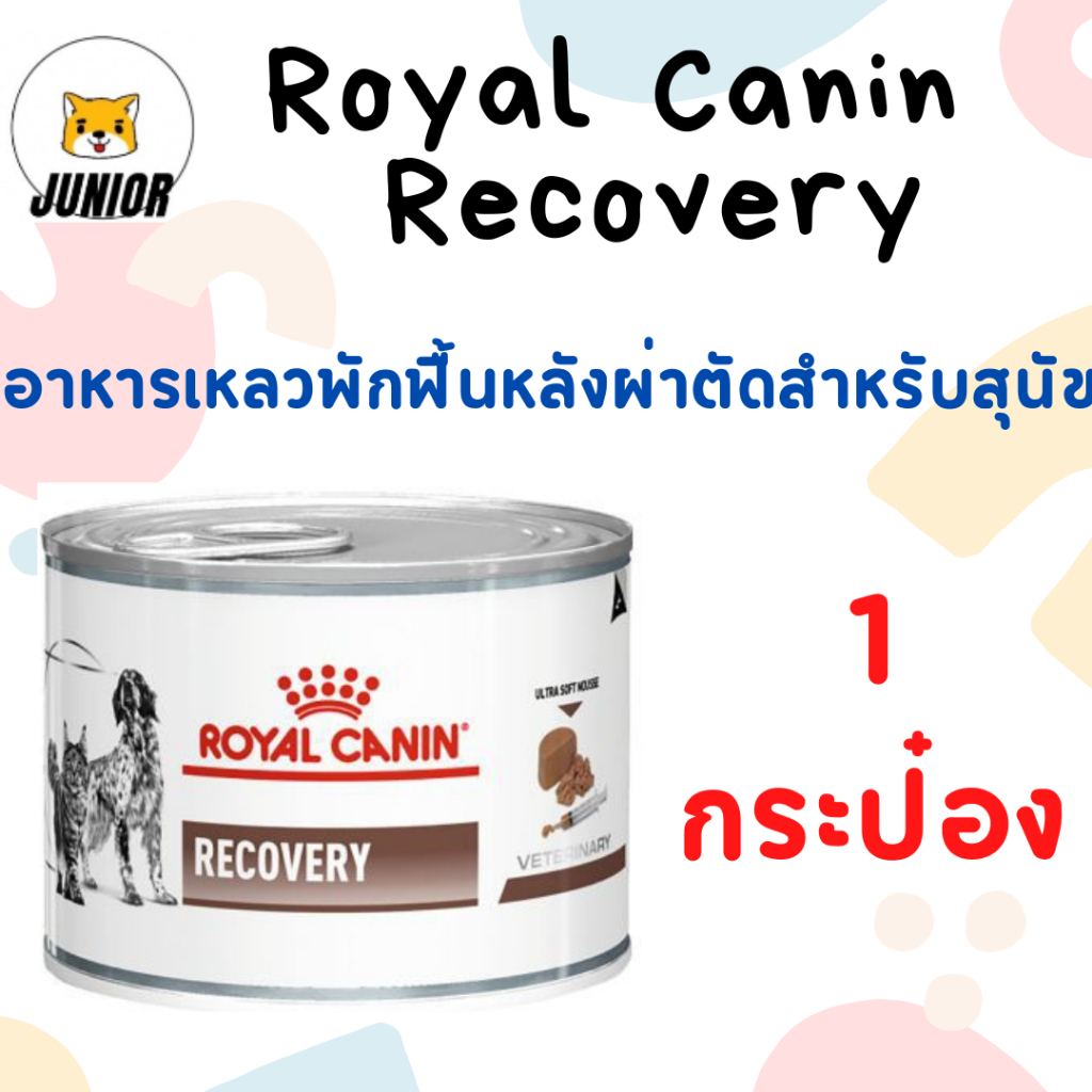 Royal Canin Recovery อาหารกระป๋องสำหรับสัตว์พักฟื้น​ 195​g. (แบ่ง 1 กระป๋อง)