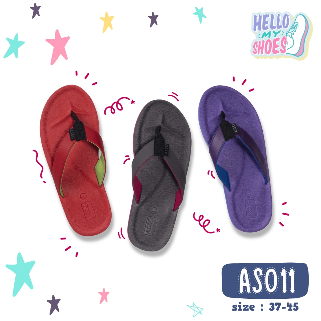 รองเท้าแตะลำลองแบบหูหนีบ พื้นยางพารากันลื่น รุ่น AS011  สินค้าตรงปก จัดส่งไว แท้100%