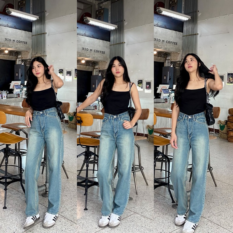 กางเกงยีนส์ทรงกระบอก ~🛒🌻 Madelyn Jeans01 - รูปที่ 5