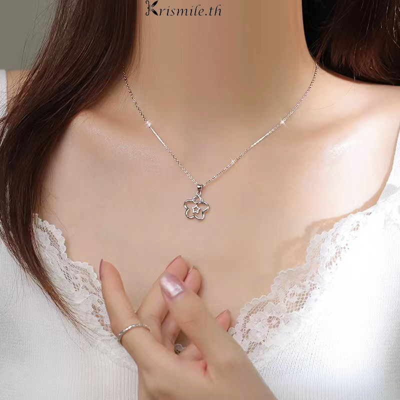 COD-ในไทย💖สร้อยคอ จี้รูปดาวห้าแฉก ออกแบบเรียบง่าย insสไตล์เกาหลี นักเรียนสำหรับผู้หญิง-Krismile.th