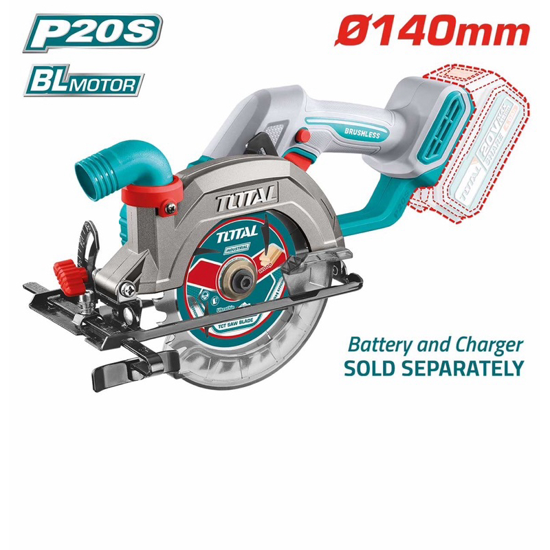 TOTAL เลื่อยวงเดือนแบตเตอรี่ไร้สาย 20V 5.5" Total TSLI1402  ( ไม่มีแบตเตอรี่ แท่นชาร์จ )